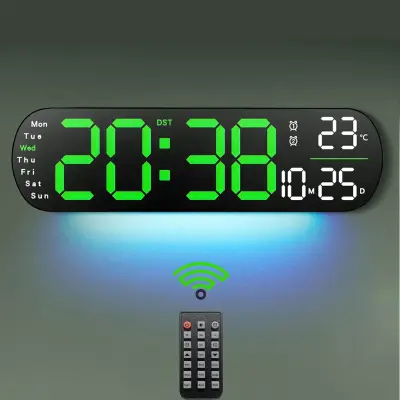 14 inches Digital Clock Green with Ambient light