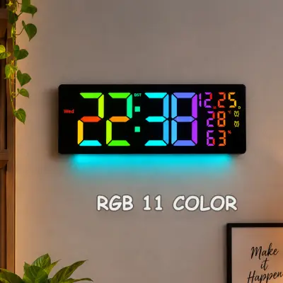 17 inches Size RGB 11 Color Digital Clock