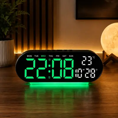 10 inches Size Digital Table Clock Ambient Light