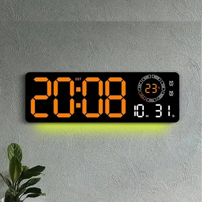 16 in Digital Clock Orange with Ambient light