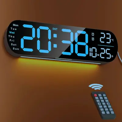 14 inches Digital Clock Blue with Ambient light