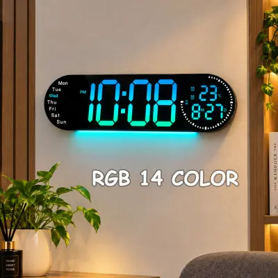 17 inches Size RGB 14 color Digital Clock