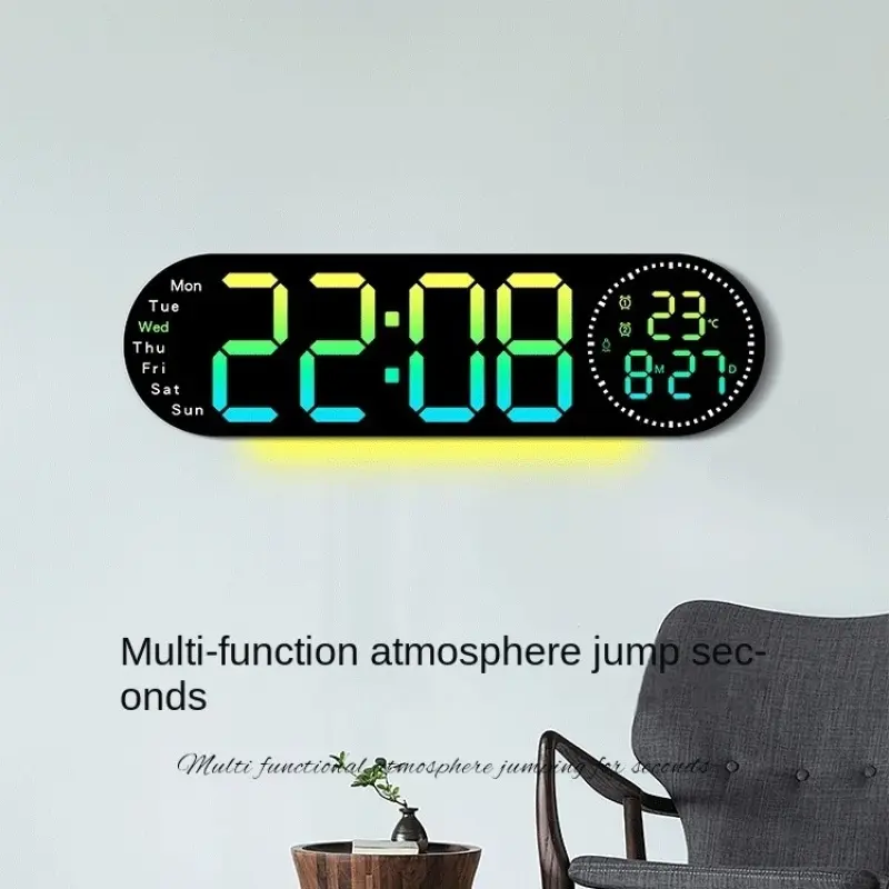17 inches Size RGB 14 color Digital Clock