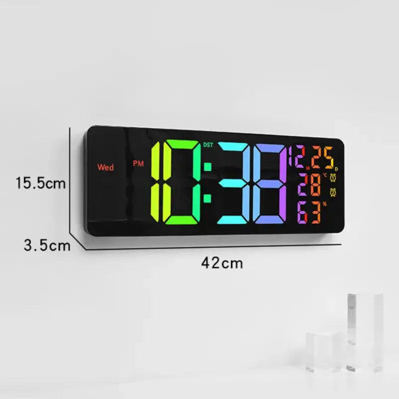 17 inches Size RGB 11 Color Digital Clock