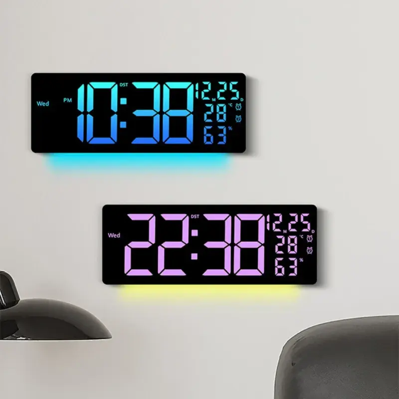 17 inches Size RGB 11 Color Digital Clock