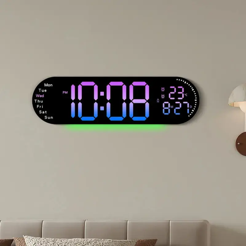 17 inches Size RGB 14 color Digital Clock