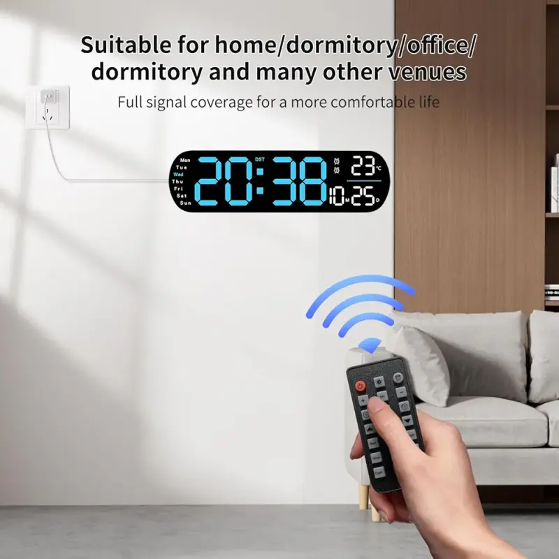 14 inches Digital Clock Blue with Ambient light