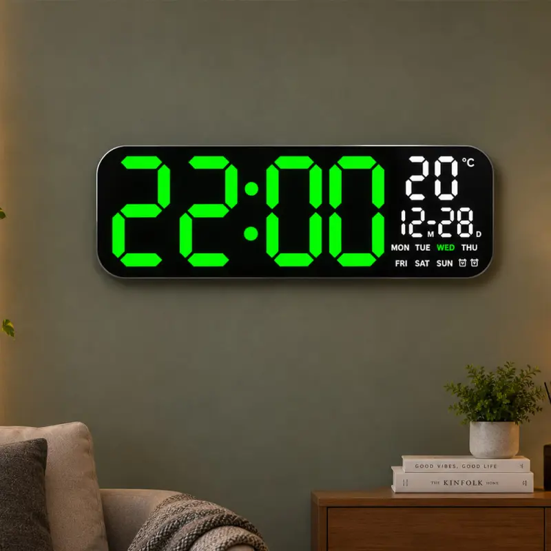 18 inches Big Size Digital Wall Clock Green