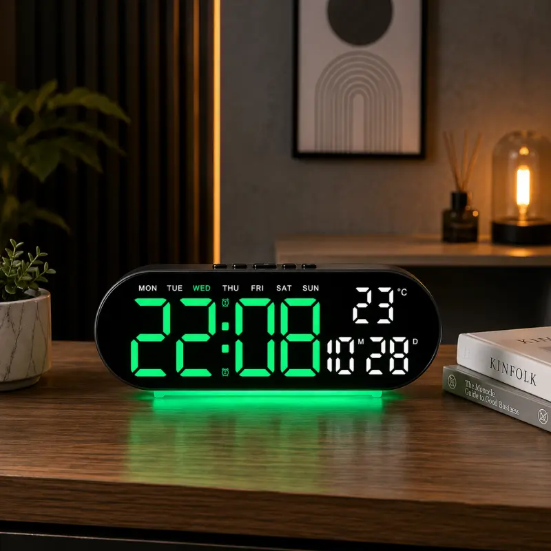 10 inches Size Digital Table Clock Ambient Light