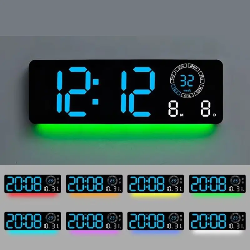 16 inches Digital Clock Blue with Ambient light