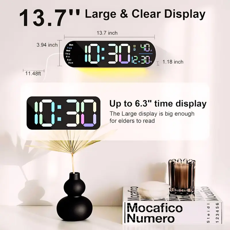 14 inches Size Digital Clock One Mixed Color